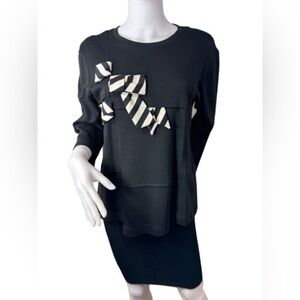 Bordado black and white top